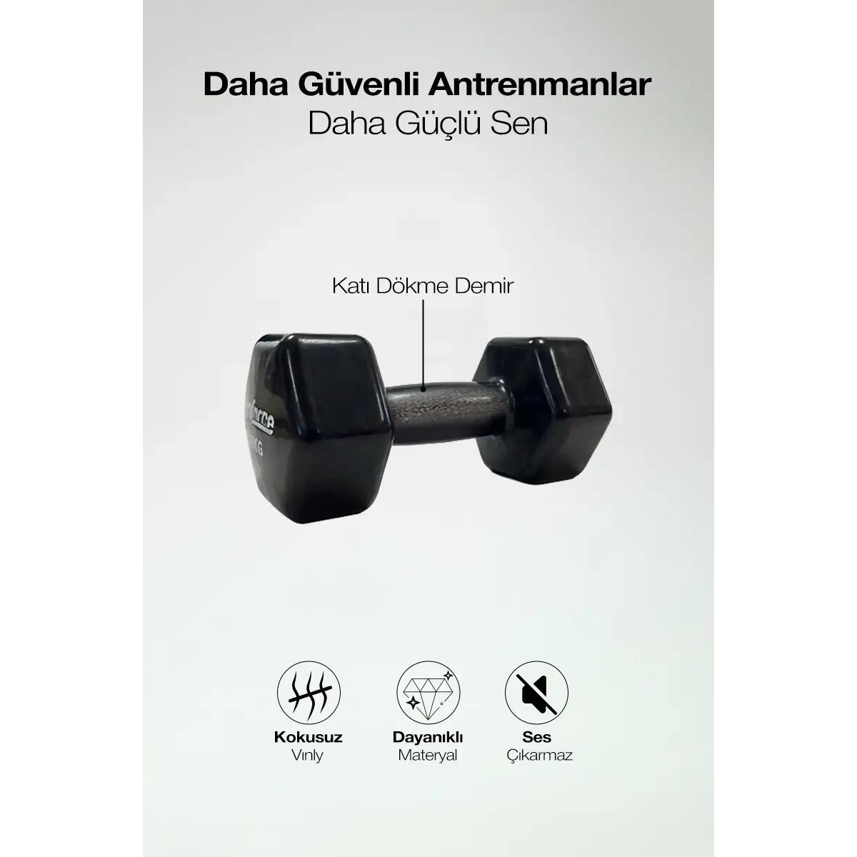 Vinil Kaplı Döküm Dambıl 10 Kg -(Adet)