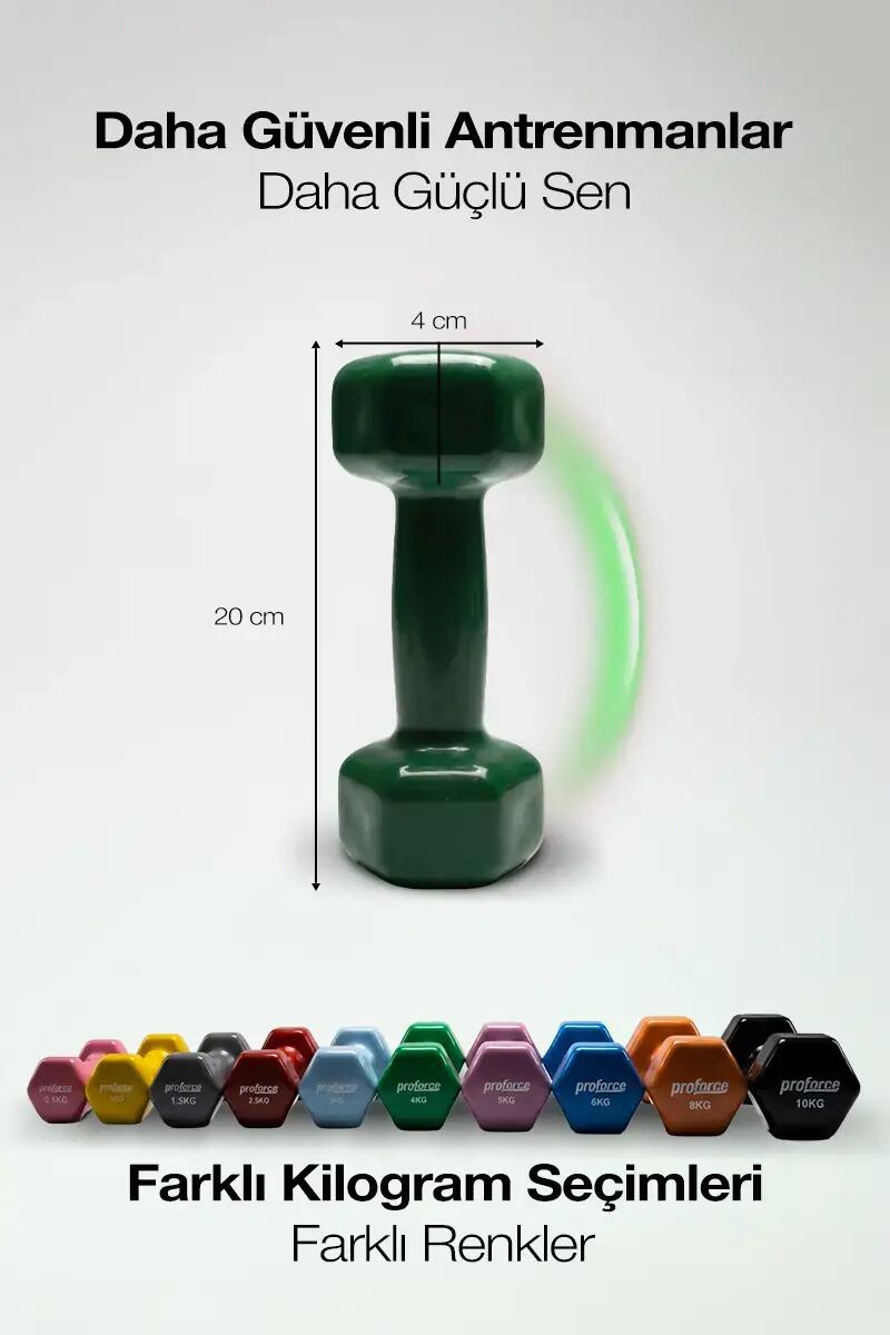 Vinil Kaplı Döküm Dambıl 4 Kg  (Adet) 2/5