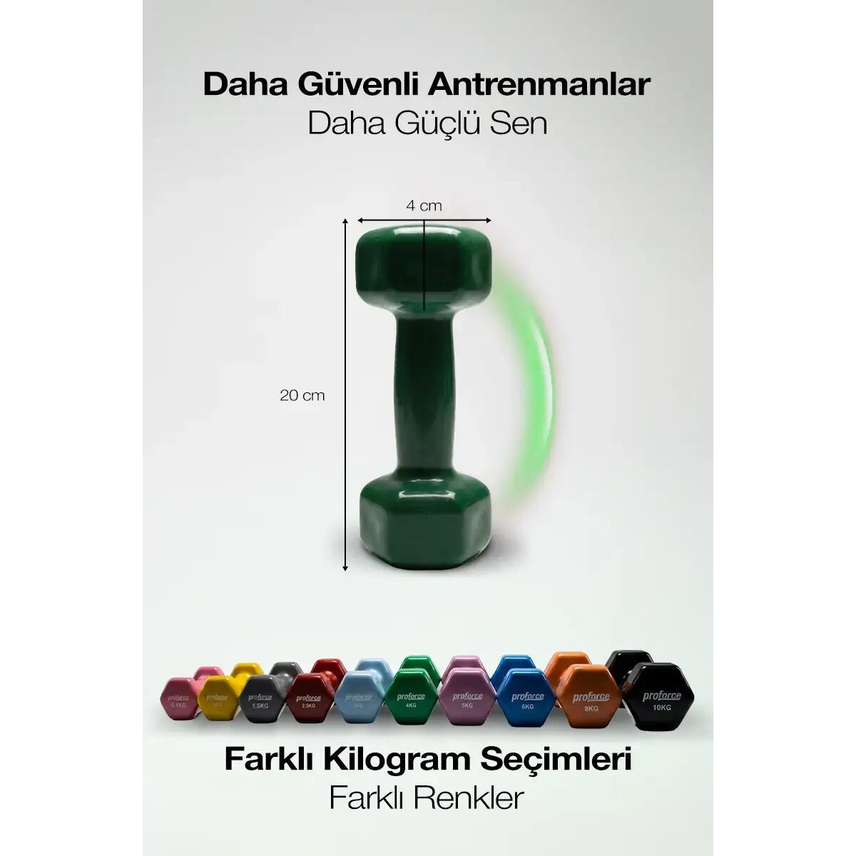 Vinil Kaplı Döküm Dambıl 4 Kg  (Adet)