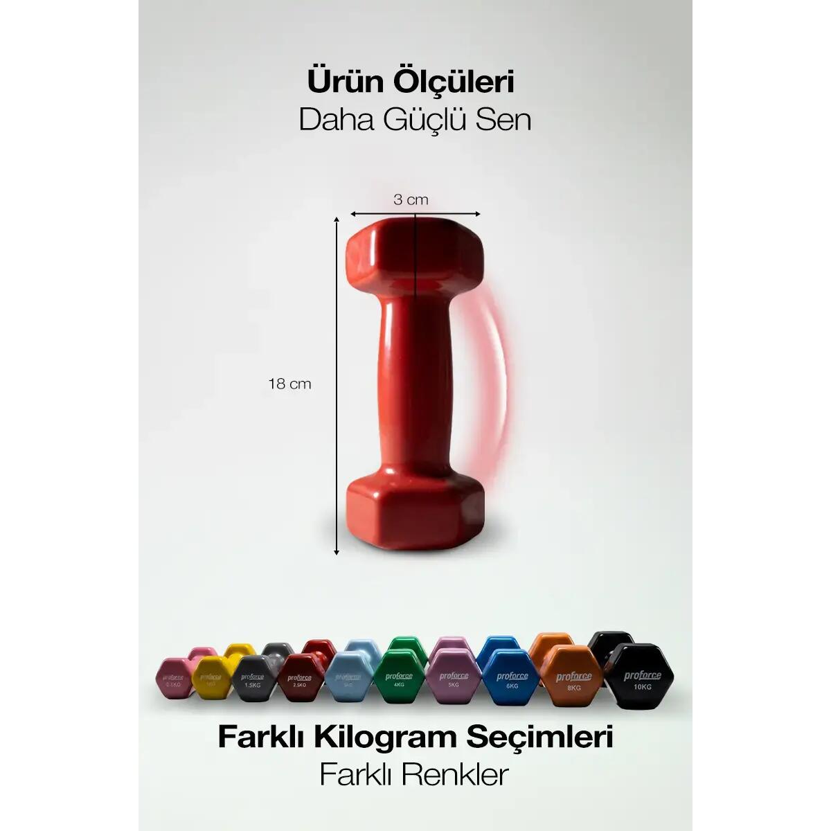 Vinil Kaplı Döküm Dambıl 2 Kg - (Adet)