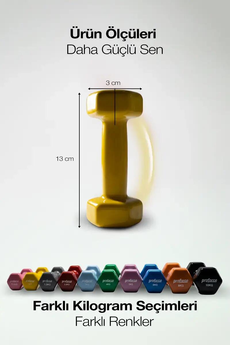 Vinil Kaplı Döküm Dambıl 1 Kg - (Adet) 2/4