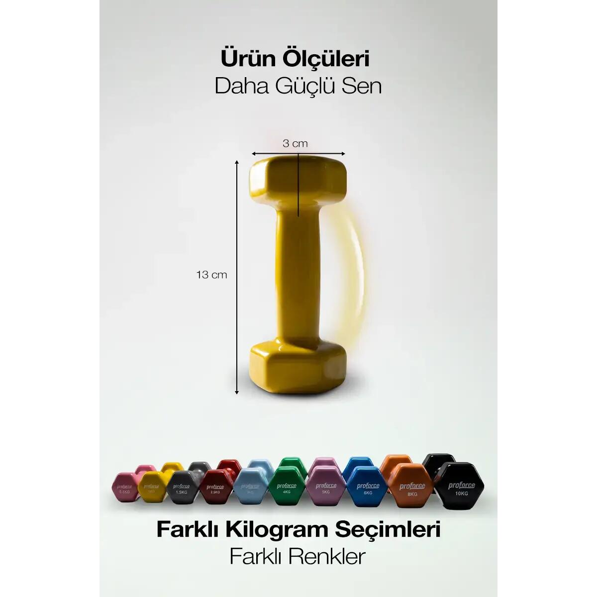 Vinil Kaplı Döküm Dambıl 1 Kg - (Adet)