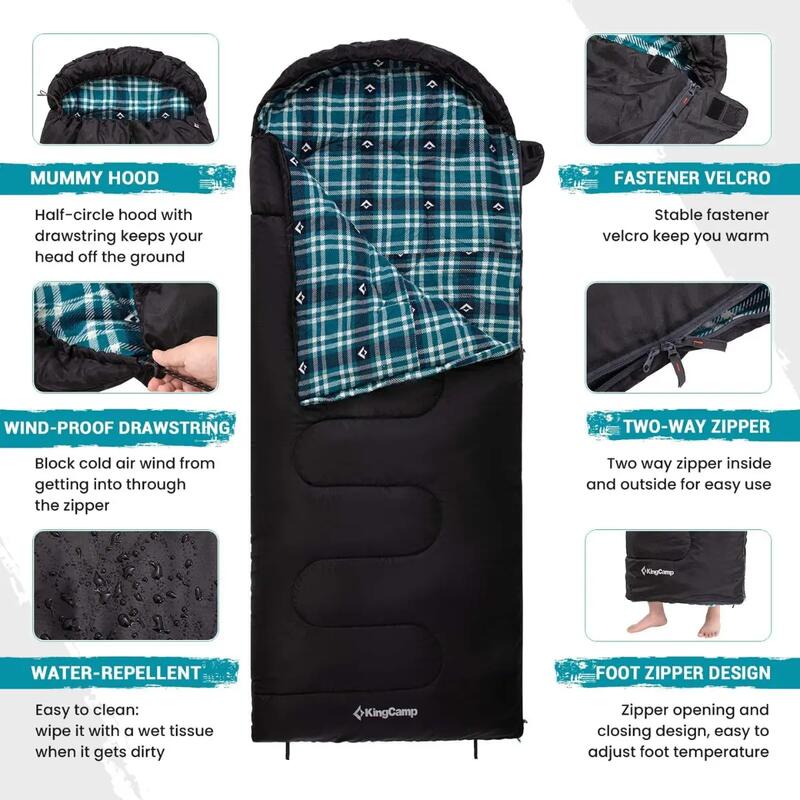 KingCamp Cloud 300 Ultra Uyku Tulumu Black Sol F.