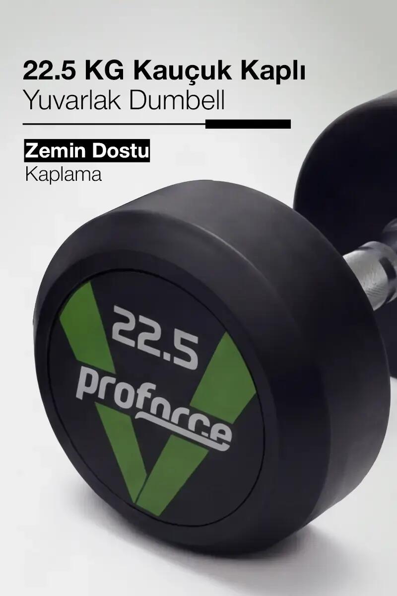 22,5kg Olimpik Kauçuk Dambıl  - DB22,5 (1 Adet) 3/4
