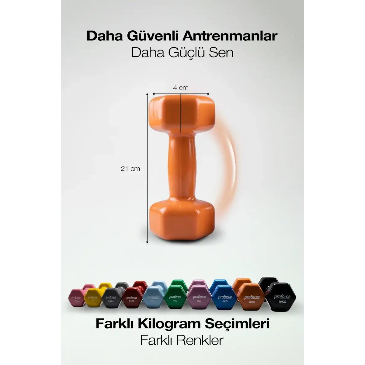 Vinil Kaplı Döküm Dambıl 8 Kg - (Adet)