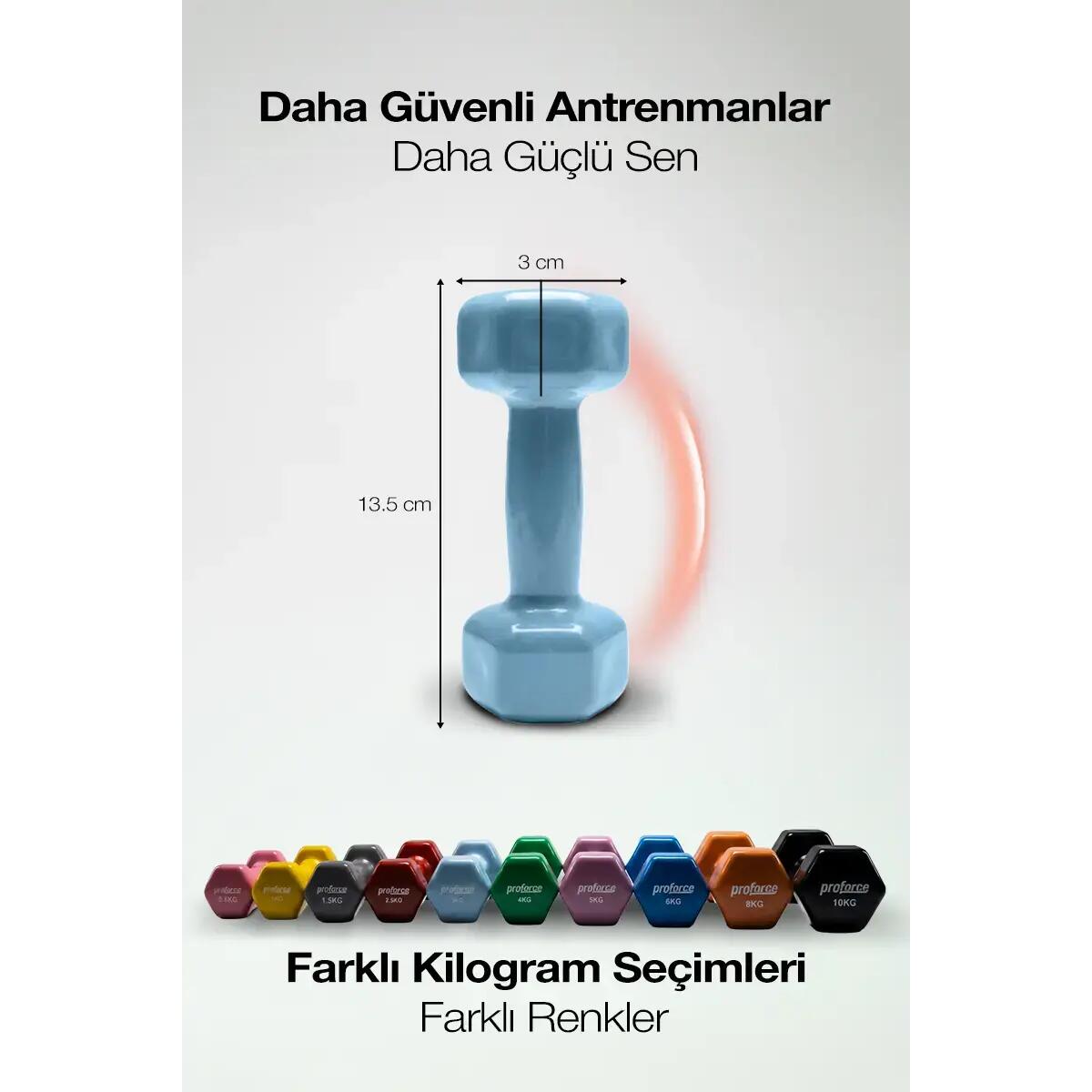 Vinil Kaplı Döküm Dambıl 3 Kg -  (Adet)