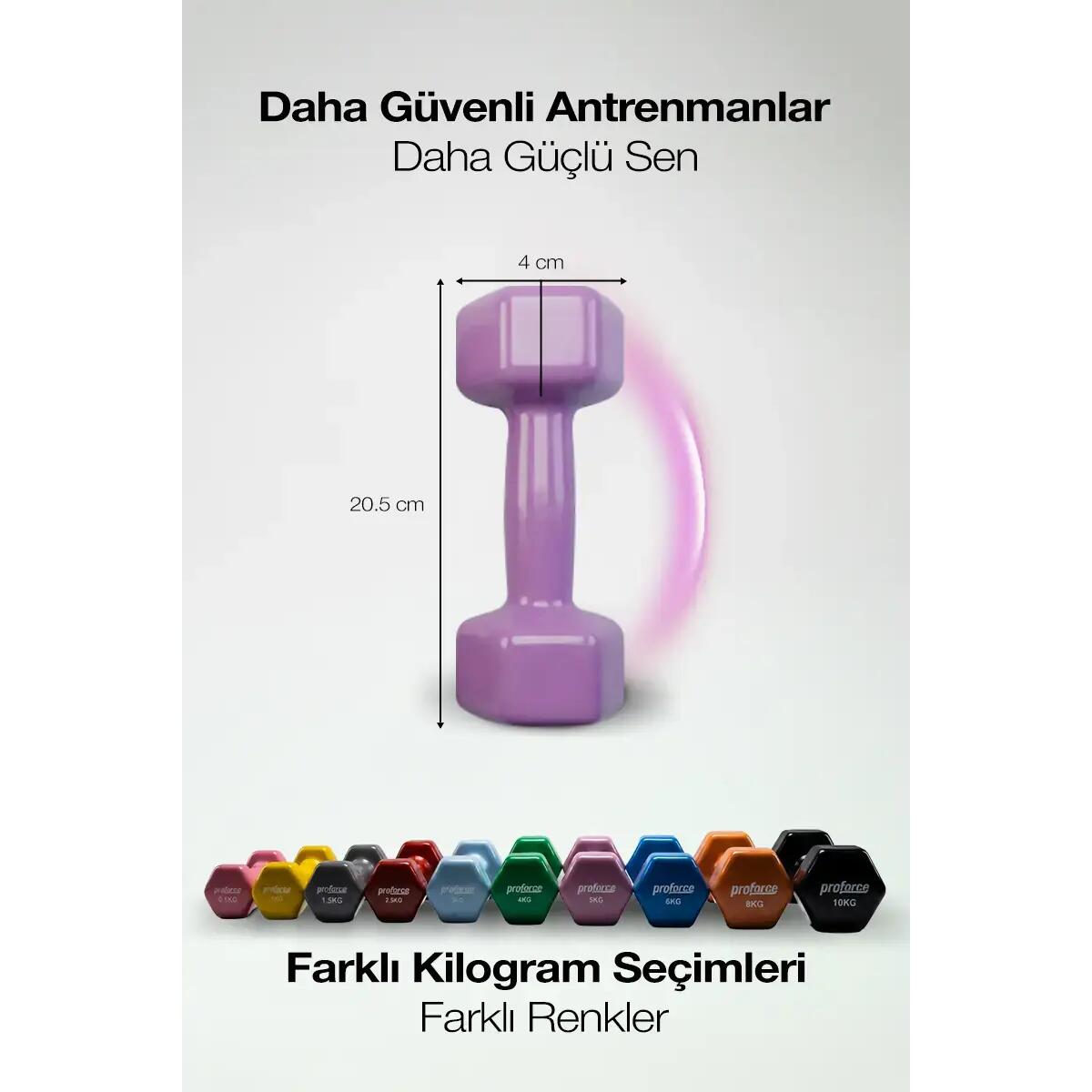 Vinil Kaplı Döküm Dambıl 5 Kg - (Adet)