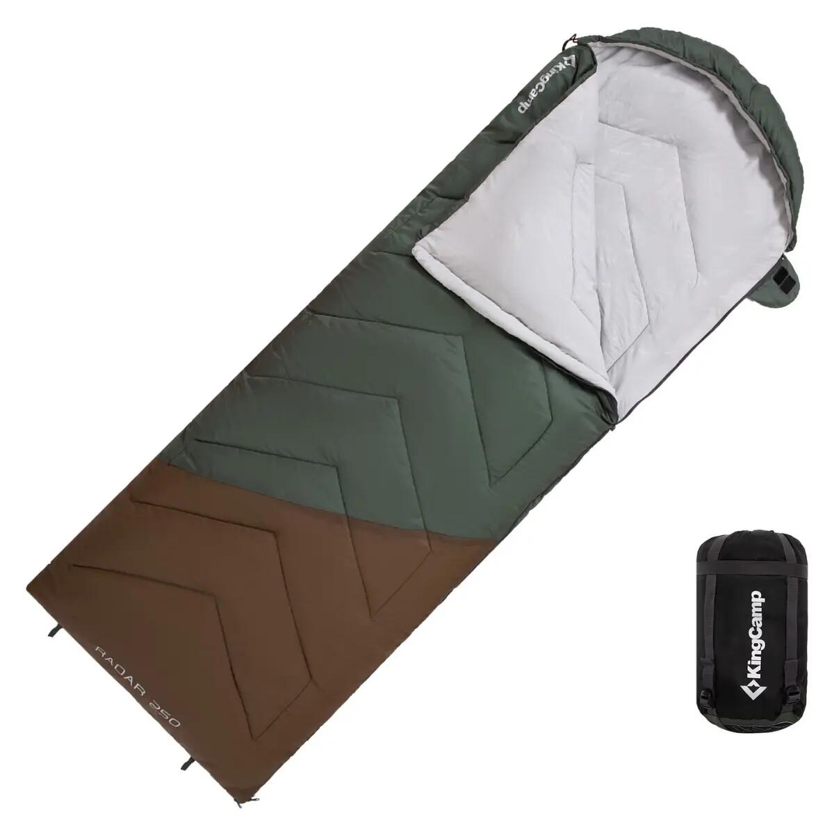 KingCamp Radar 250 Deluxe -3°C Uyku Tulumu Green & Brown 2/7