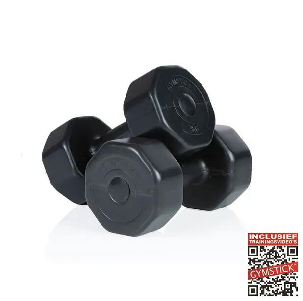 Vinyl Dumbbell Set 2 x 5 kg Zwart 1/2