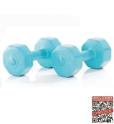 Aktywne hantle winylowe 2 x 1 kg