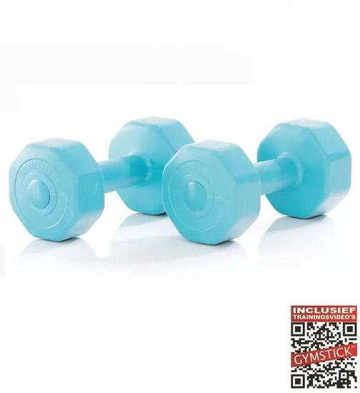 Aktywne hantle winylowe 2 x 1 kg