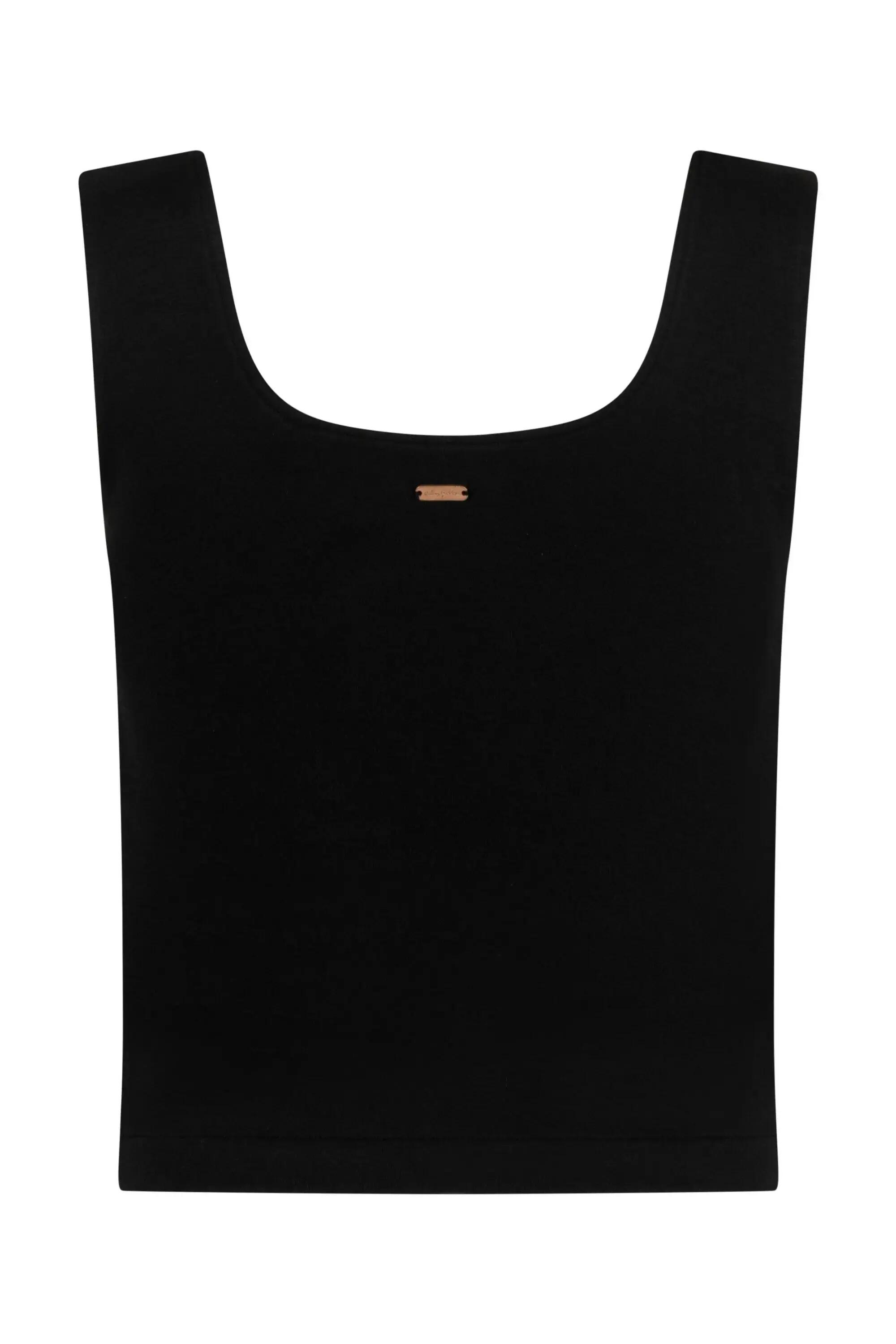 Ansuya Yoga Crop Top - Onyx Black 6/6