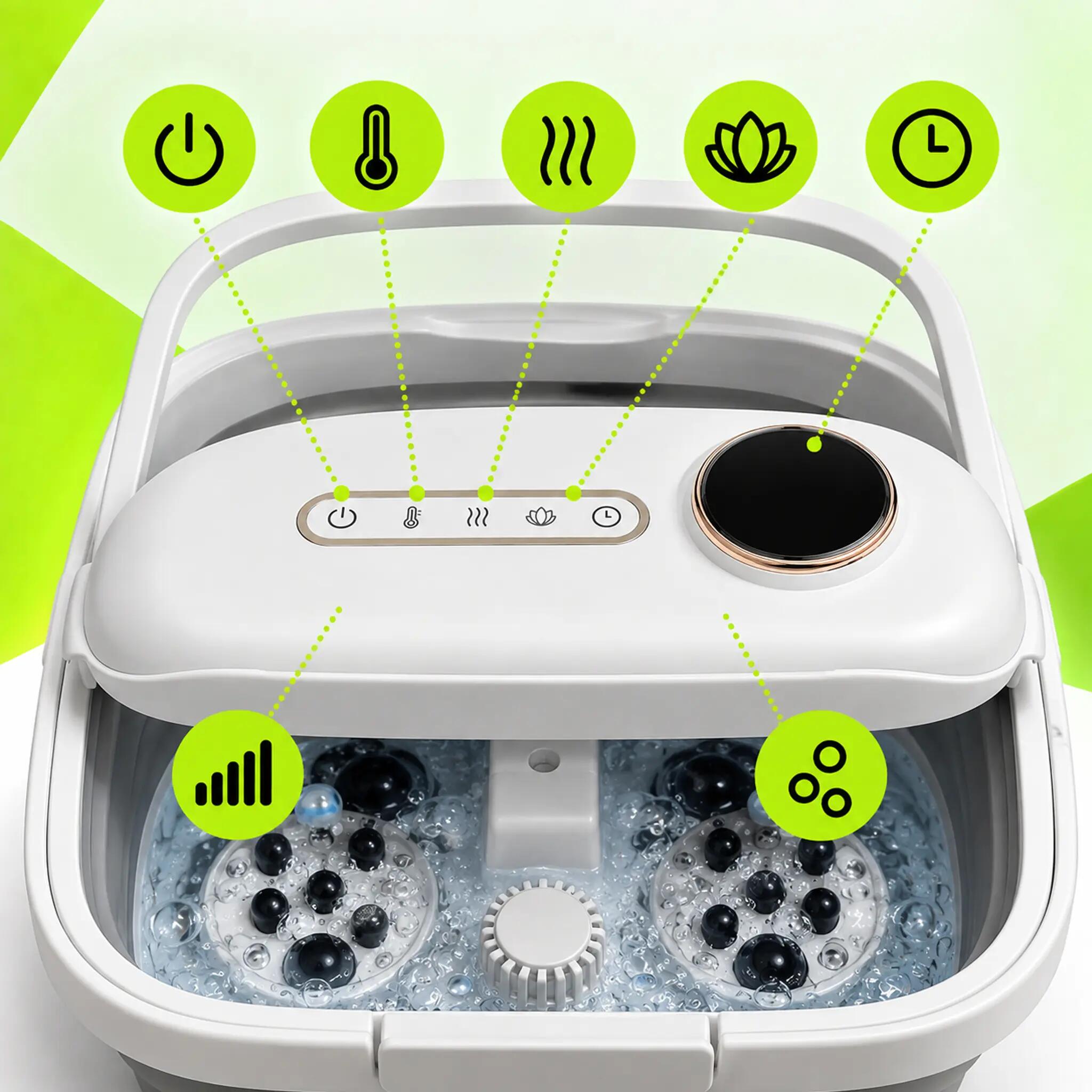 Weep D5 Fußmassagegerät faltbar Fußsprudelbad Heizung Massagerollen Shiatsu 5/12