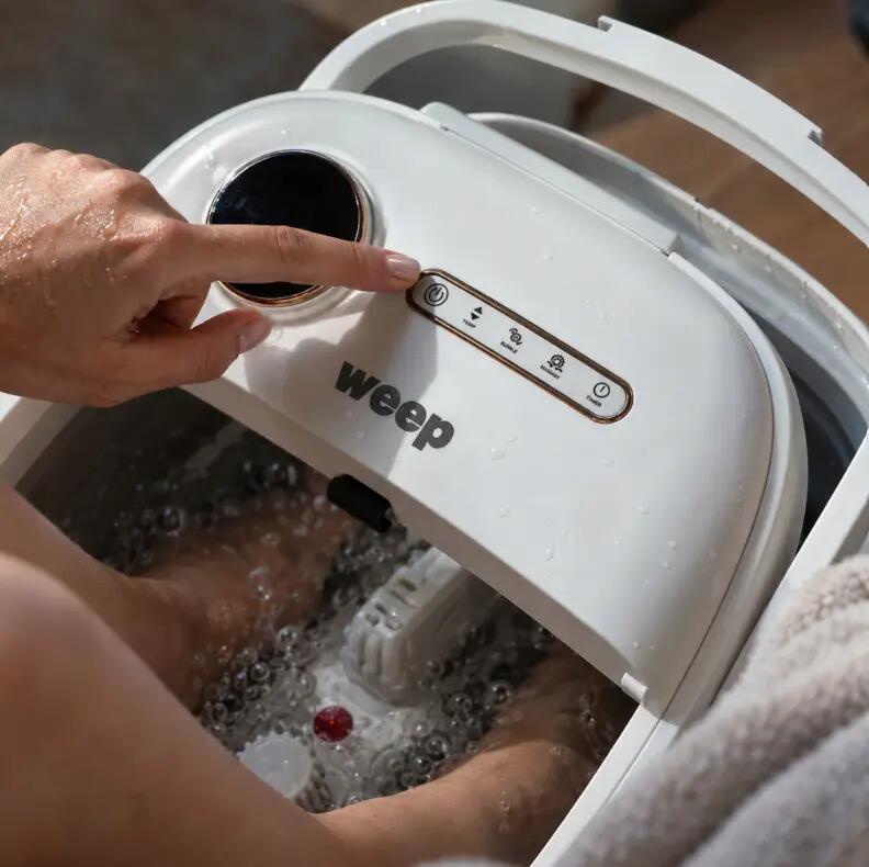 Weep D5 Fußmassagegerät faltbar Fußsprudelbad Heizung Massagerollen Shiatsu 12/12