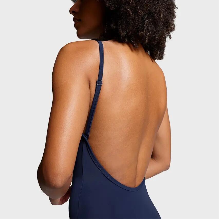 Dames V-hals Badpak Padded Blauw 4/7