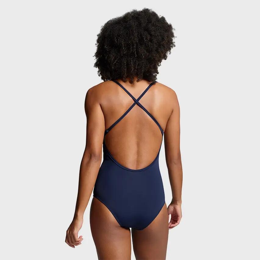 Dames V-hals Badpak Padded Blauw 3/7