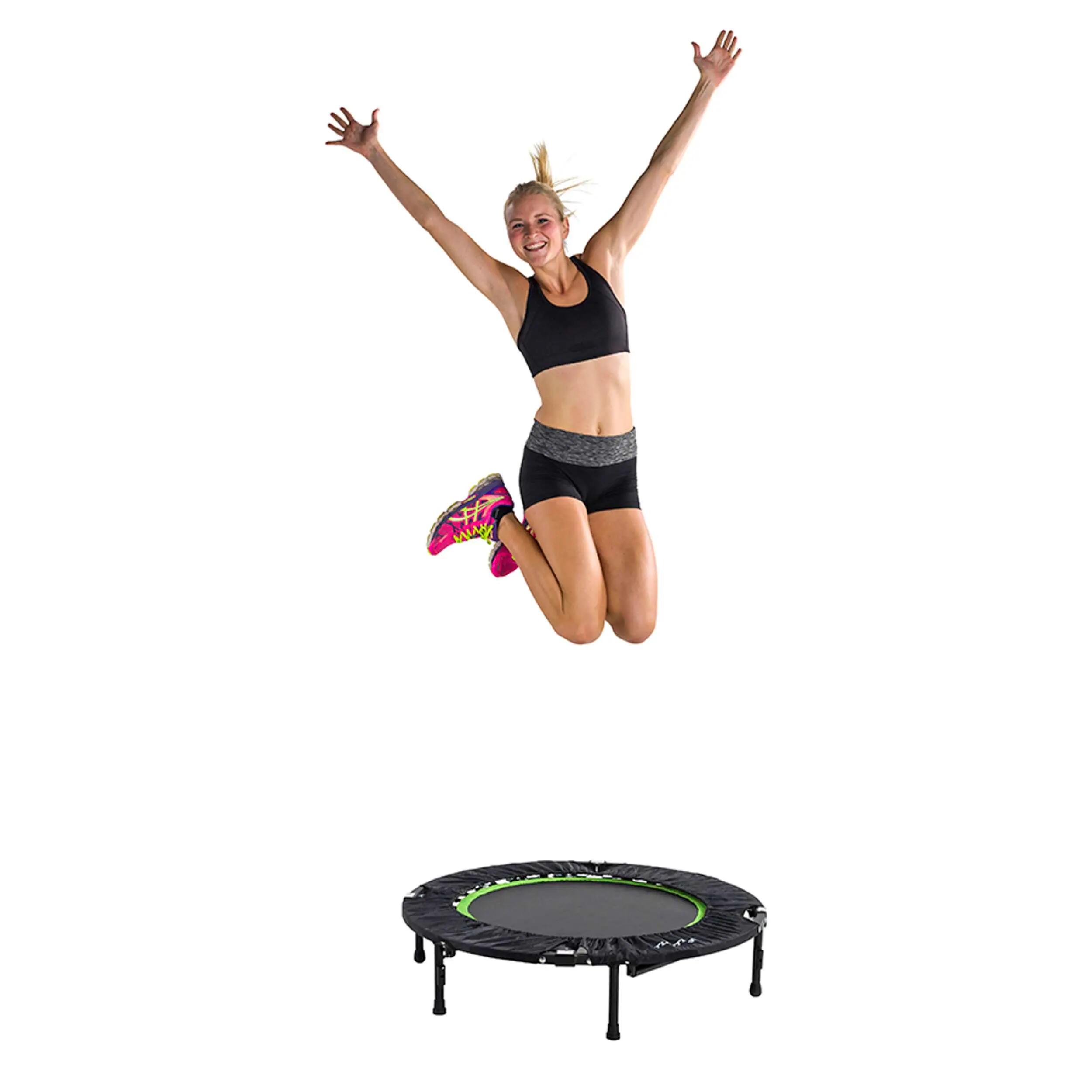Fitness Trampoline - Mini trampoline - Opvouwbaar - Incl. beschermrand - Ø104 cm 6/7