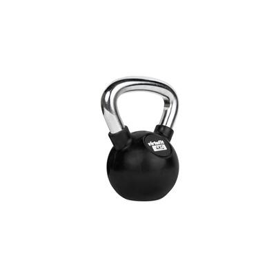 Kettlebell - fitness - rubber/chroom