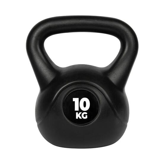 Kunststoff Kugelhalter - Kettlebell - 4 kg - Schwarz