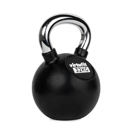 Kettlebell - Fitness - Rubber/Chroom