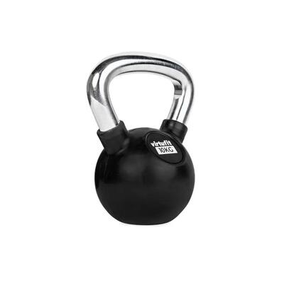 Kettlebell - fitness - rubber/chroom