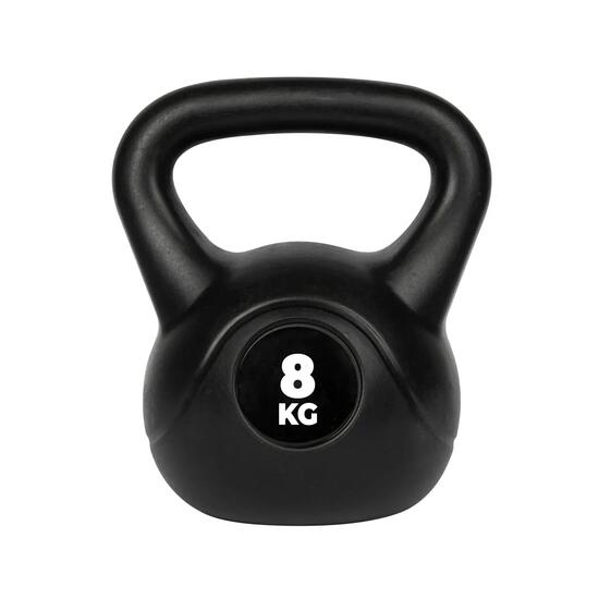 PVC Kettlebell - 8 kg - Zwart