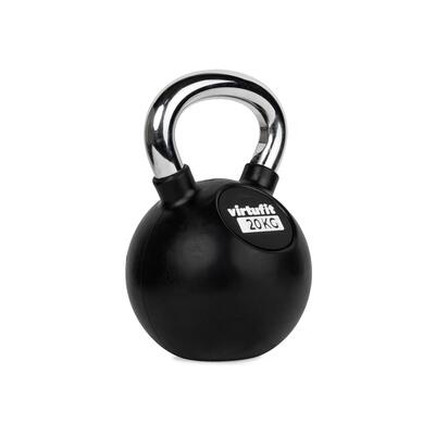 Kettlebell - fitness - rubber/chroom