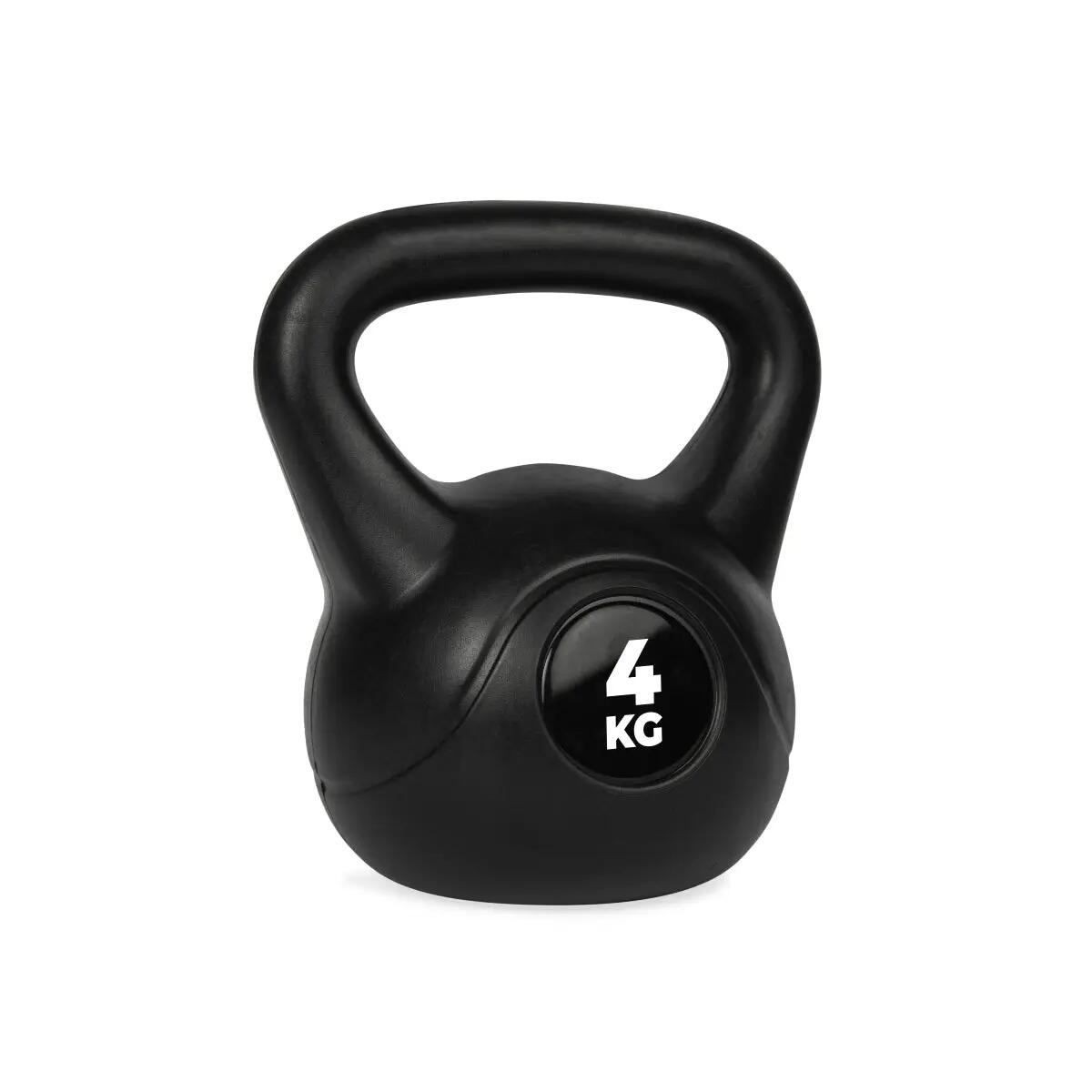 PVC Kettlebell - 4 kg - Zwart 2/4