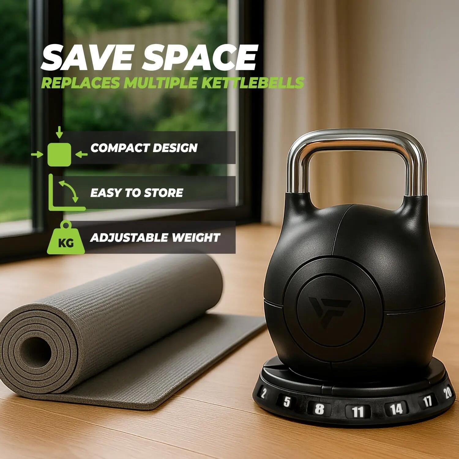Regulowany Kettlebell 20 kg 3/7