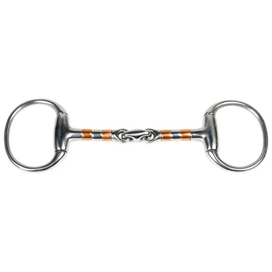 Mors olive pour cheval double brisure à rouleaux Harry's Horse