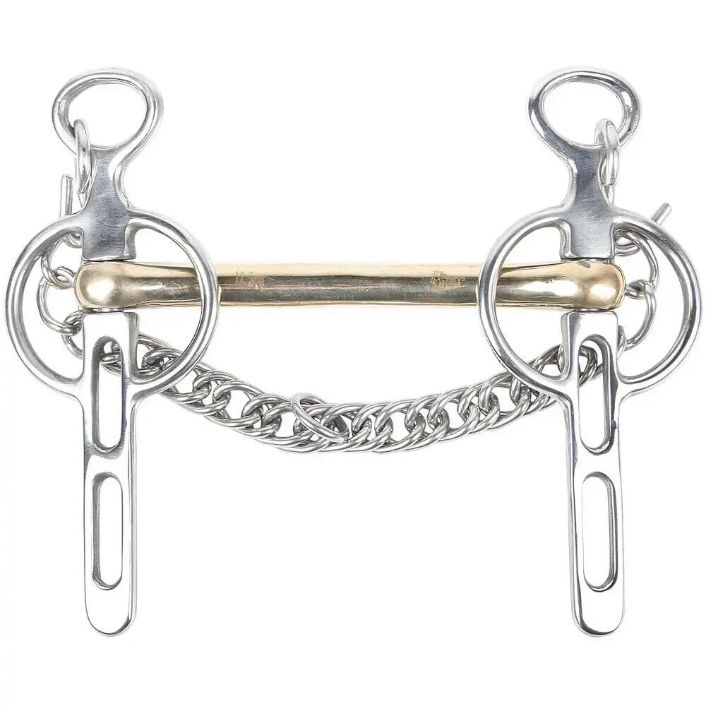 Wędzidło Liverpool dla konia z dwoma przełożeniami wodzy Harry's Horse 14 mm 3/3