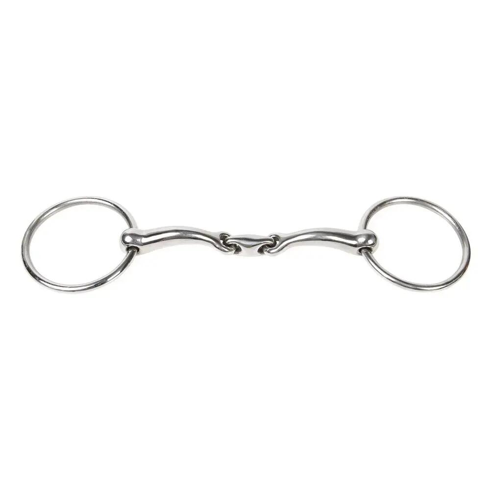 bocado de 2 anillas para caballos con doble freno anatómico Harry's Horse 2/2