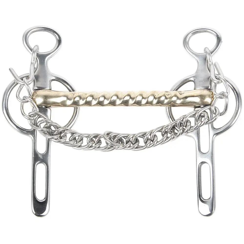 Wędzidło Liverpool dla konia z dwoma przełożeniami wodzy Harry's Horse 14 mm 2/3