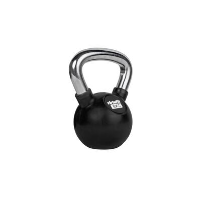 Kettlebell - fitness - rubber/chroom