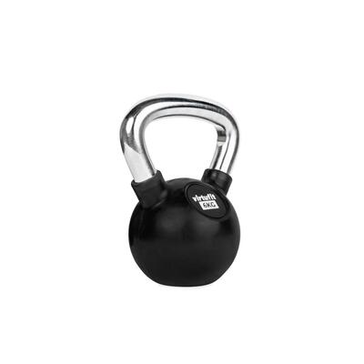 Kettlebell - fitness - rubber/chroom