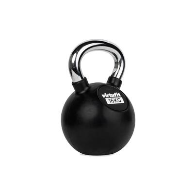 Kettlebell - fitness - rubber/chroom