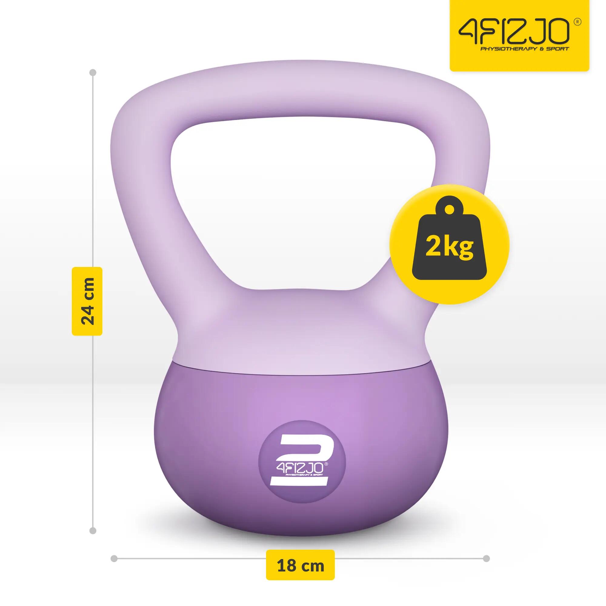 Kettlebell soft miękki odważnik do ćwiczeń 4FIZJO 4/7
