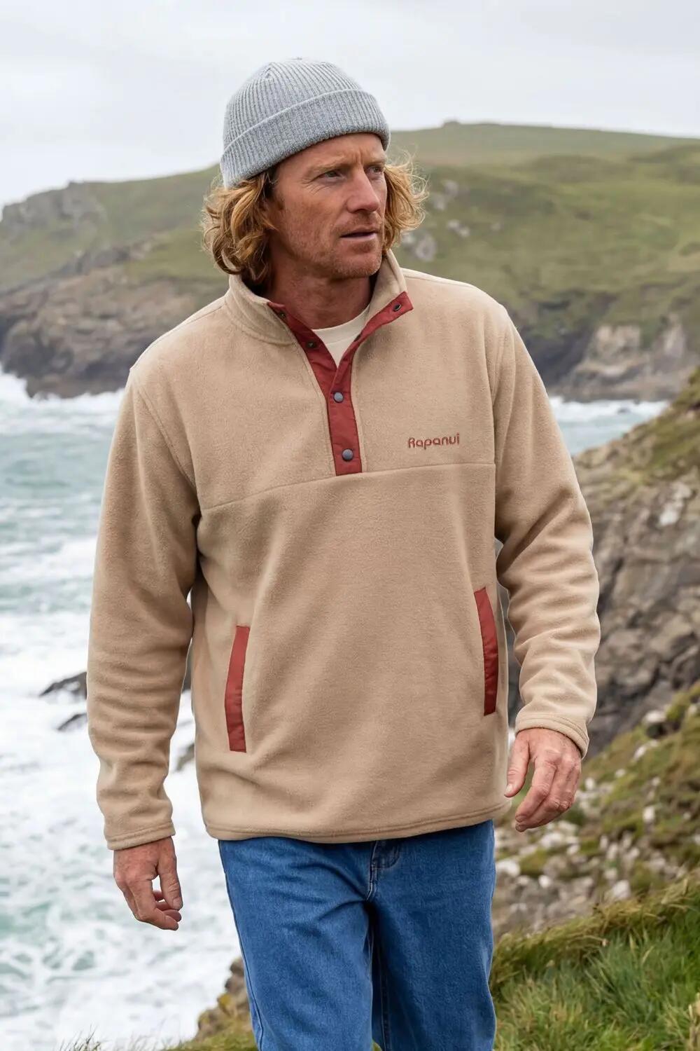 Loading More Button Design Men's Polar Fleece Everyday Wear Snap Button | Decathlon