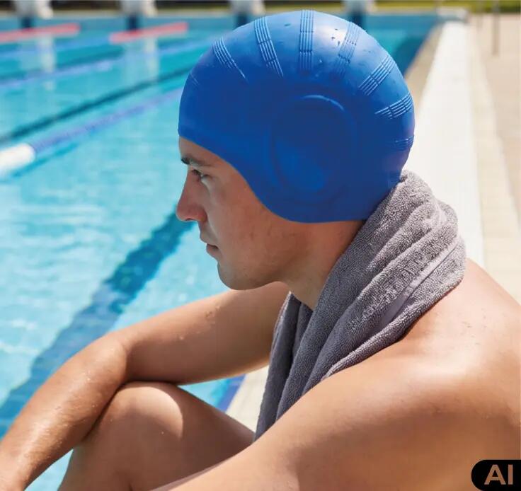 Czepek pływacki na basen unisex Aqua-Sport Ear Cap 8/10