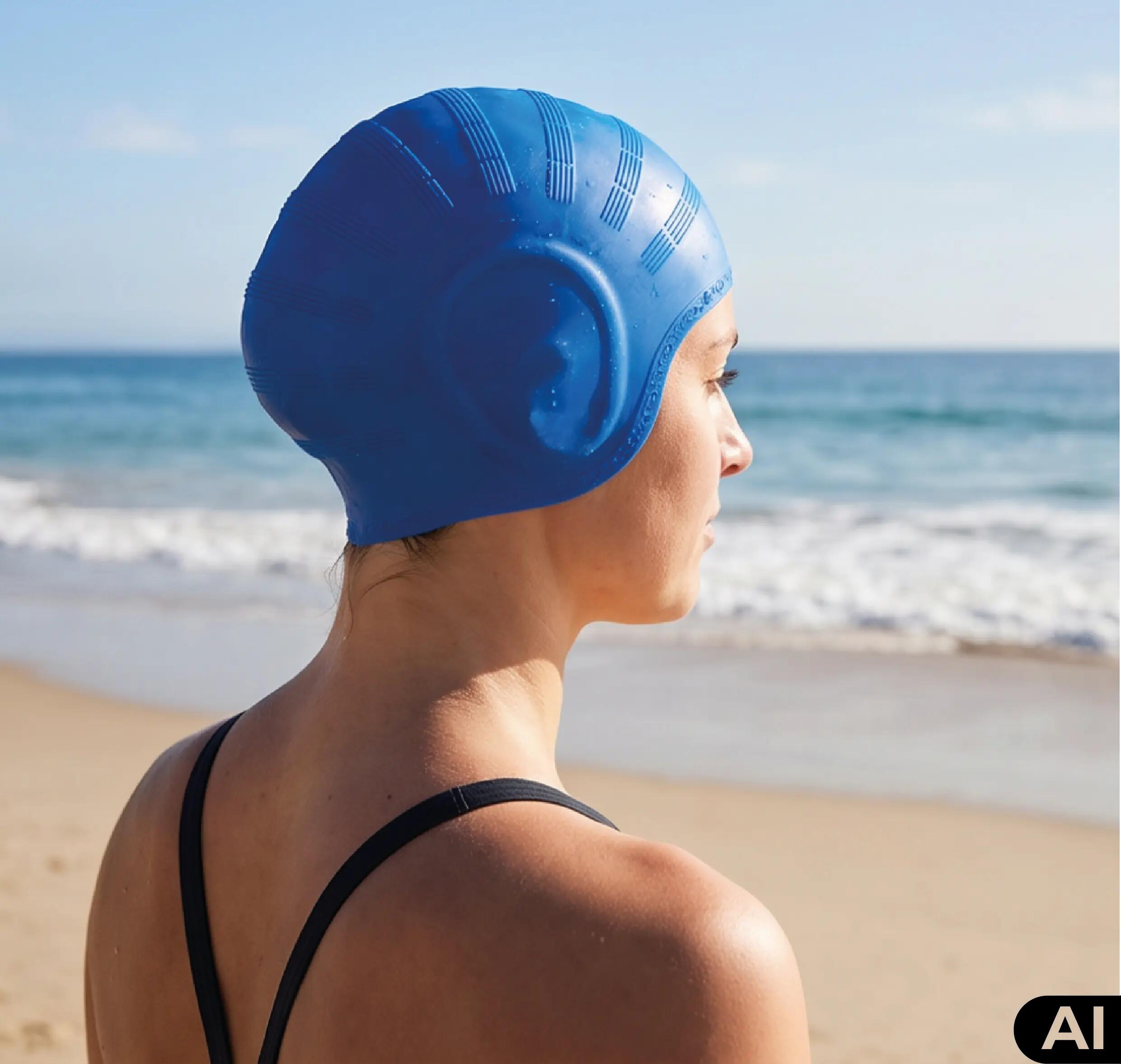 Czepek pływacki na basen unisex Aqua-Sport Ear Cap 7/10