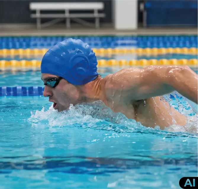 Czepek pływacki na basen unisex Aqua-Sport Ear Cap 6/10