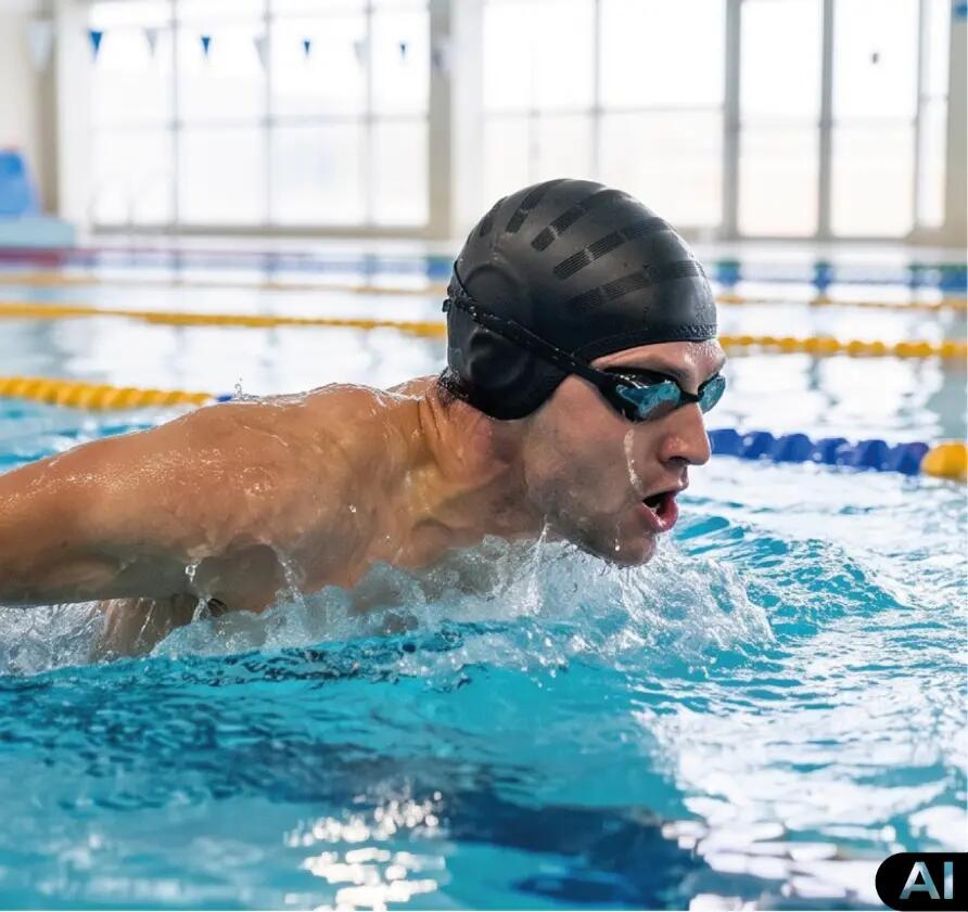 Czepek pływacki na basen unisex Aqua-Sport Ear Cap 8/10