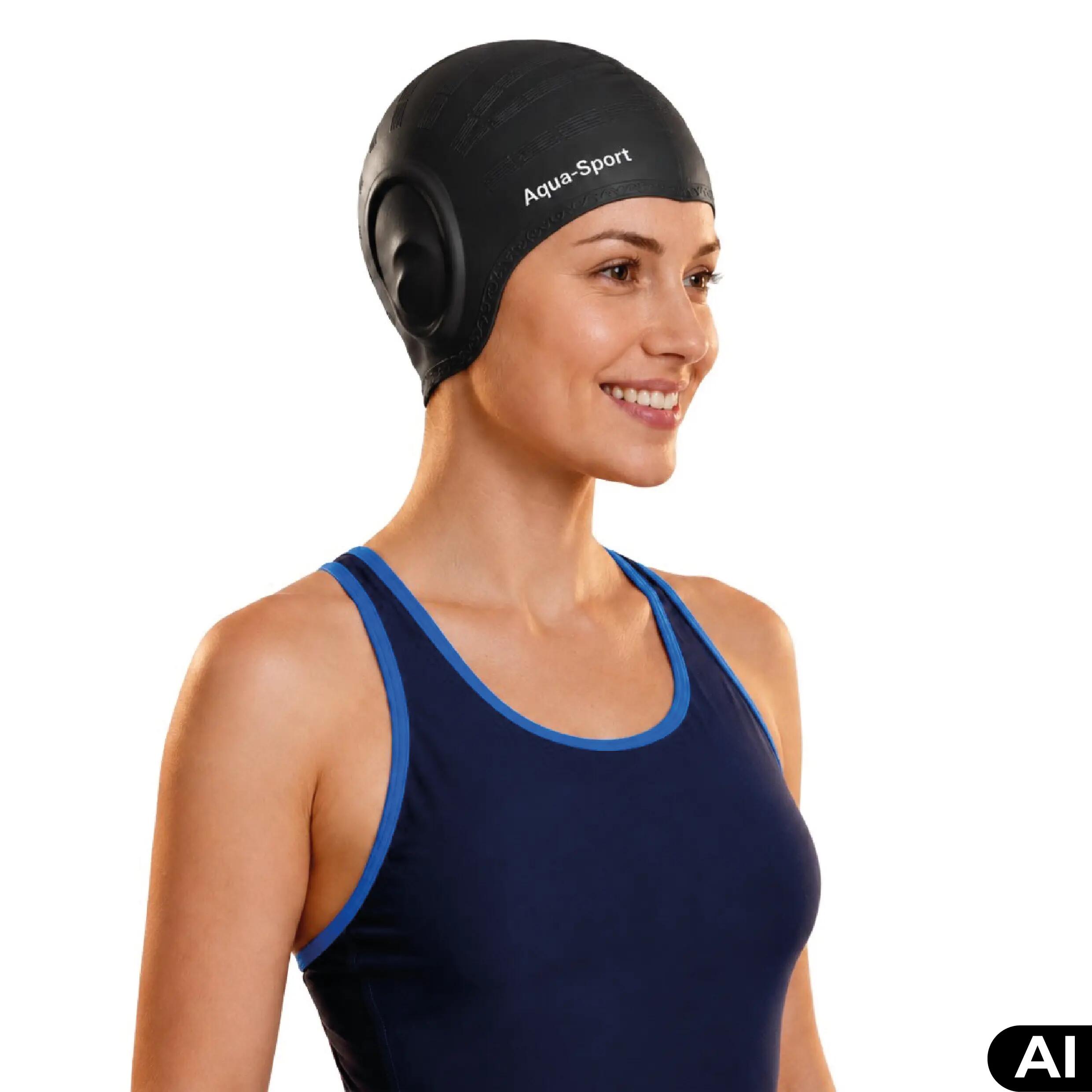 Czepek pływacki na basen unisex Aqua-Sport Ear Cap 4/10