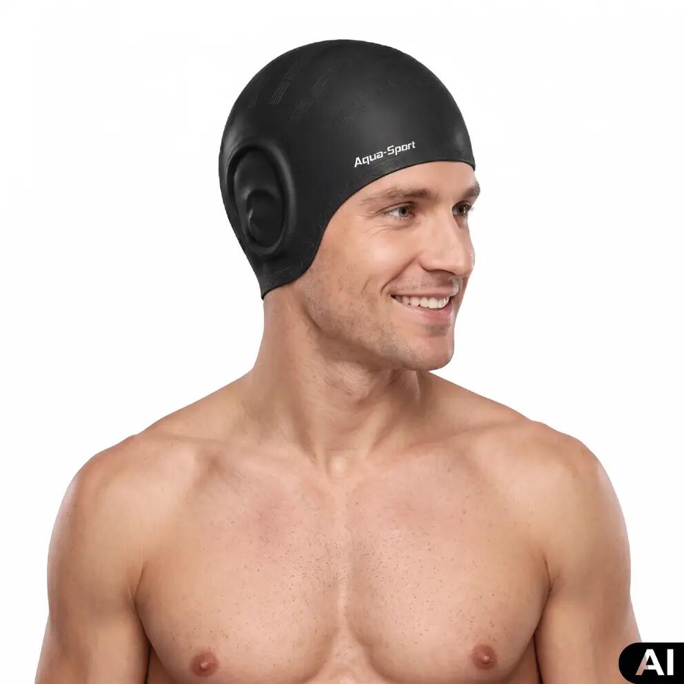 Czepek pływacki na basen unisex Aqua-Sport Ear Cap 3/10