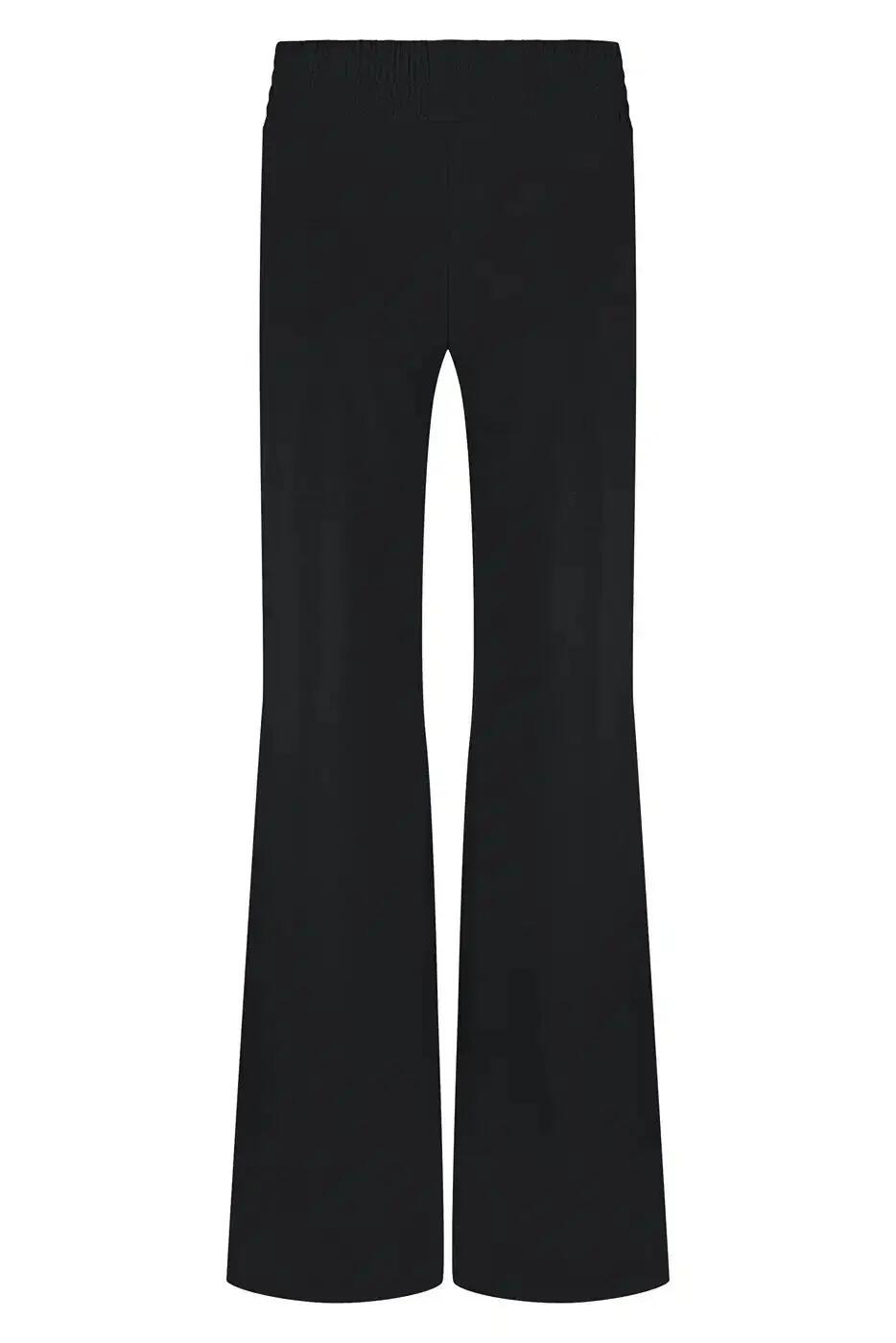 Comfortabele Wijde Flow Summer Yoga en loungewear Broek - Onyx Black 6/6
