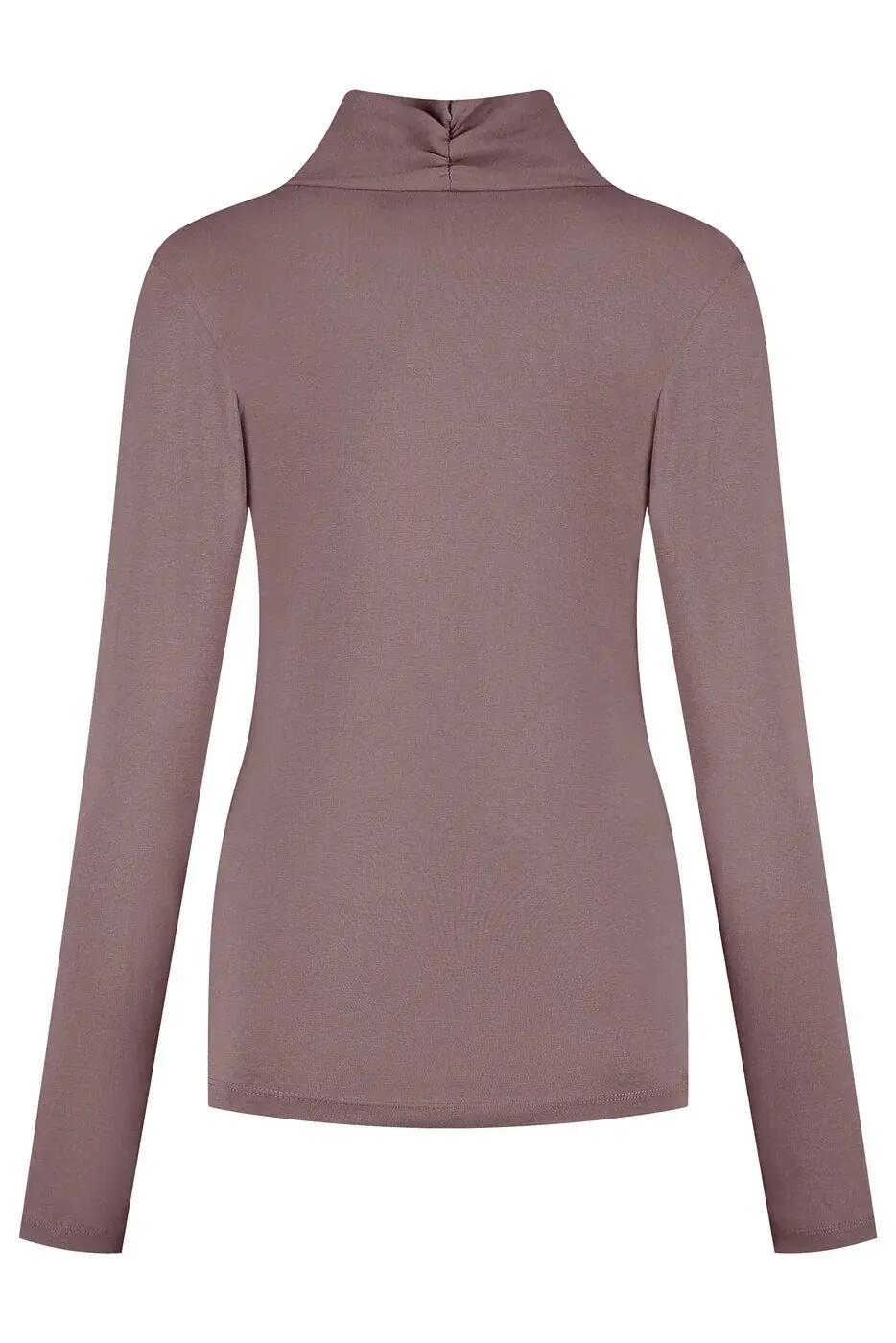 Ishtar - Elegant longsleeve Yoga en Pilates Top - Roze/Bruin 6/6