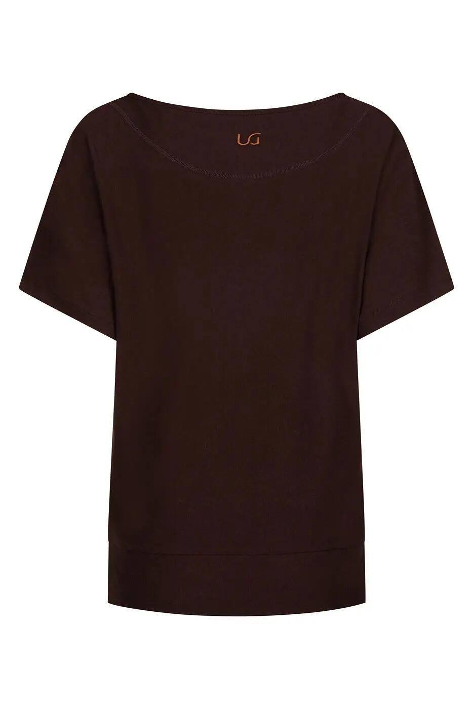T-shirt Yoga & Pilates Budhi Coupe Ample, manche chauve-souris - Cacao 6/6