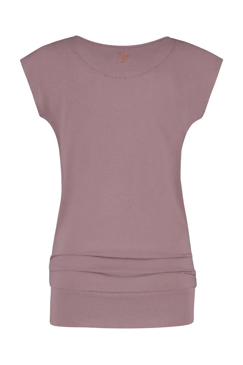 T-shirt de Yoga et Pilates couple ample Asana  - rosé/brun 6/6