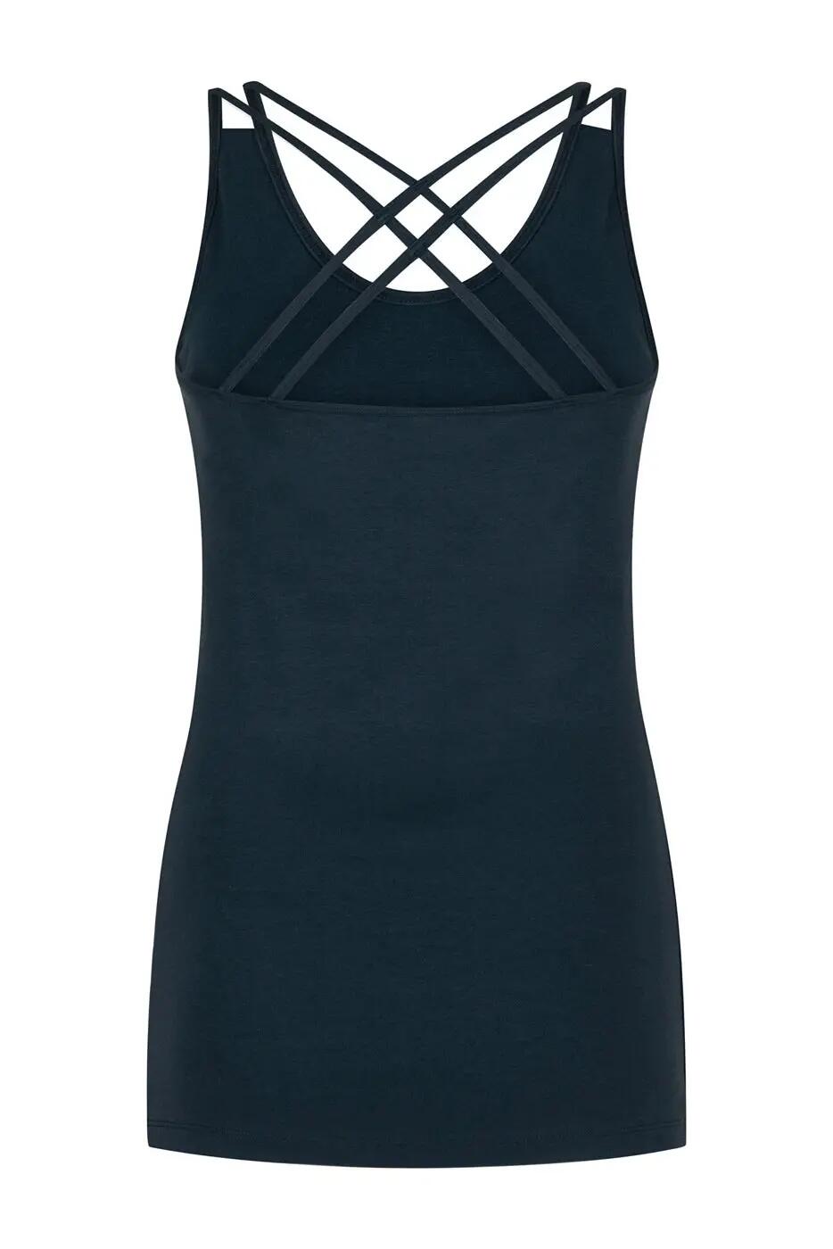 Top de Yoga et Pilates en Bambou Lyrais  - Blue Acier 6/6