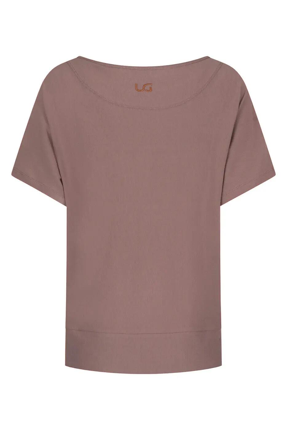 T-shirt Yoga & Pilates Budhi Coupe Ample, manche chauve-souris - Taupe Rose 6/6